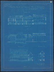 1900-515 Blauwdruk van een tekening met verbouwing van het pand Hoogstraat 79 tot dienstlokalen. (blad 3)