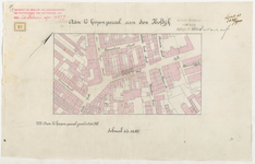 1900-57 Kaart van de aan te kopen percelen aan de Hofdijk. Calque op linnen.