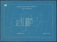 1900-85-1 Blauwdruk voor de bouw van een school voor Gewoon Lager Onderwijs (G.L.O.) aan de Middellandstraat. [Blad 1].