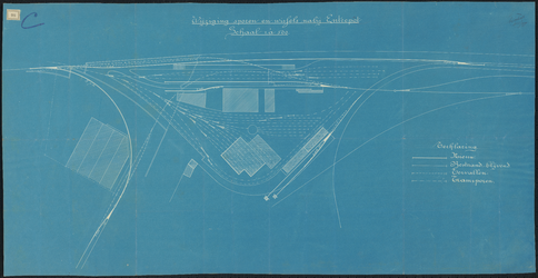 1900-98 Blauwdruk voor wijziging van sporen en wissels nabij het Entrepot.