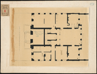 217-2 Plattegrond van de begane grond van Museum Boijmans aan de Korte Hoogstraat. [Blad 2].