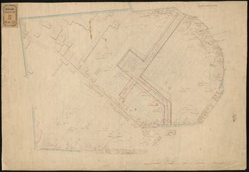 249 Kadastrale kaart van de percelen en erven op het voormalige Hof van Weena, waar het kasteel stond, met aanduiding ...