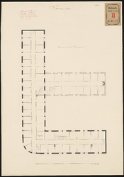 256-3 Plattegrond van het ontwerp van de tweede en derde verdieping voor het Zeemanshuis aan de Westerhaven. [Blad 3].