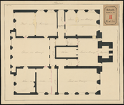 315 Plan van de begane grond van de Academie van Beeldende Kunsten en Technische Wetenschappen aan de Coolsingel ...