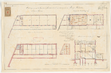 441-2 Drie ontwerptekeningen voor een te bouwen bewaarschool met woning aan de Lange Warande. Calques op linnen, ...