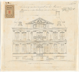 446-1 Zes tekeningen van het plan tot de wederopbouw van het Museum Boijmans. No. 1. Oude voorgevel voor de brand.