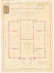 459-5 Vijf schetsontwerpen voor de wederopbouw van het Museum Boijmans. Calques op linnen, gemerkt C. Plattegrond der ...