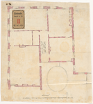 535-2 Een ontwerp voor de verandering van de archieflokalen aan de zijde van de Hoogstraat in het Raadhuis. Calque op ...