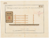 546-2 Twee tekeningen behorende bij het rapport van 10 mei 1869 omtrent de Schietbaan in Crooswijk. Twee calques op ...