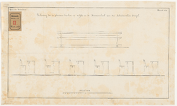 564-2 Een calque op linnen van een tekening van de te plaatsen banken en tafels in de Bewaarschool aan de ...