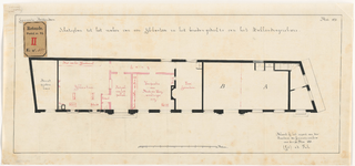 567 Schetsplan tot het maken van een ijkkantoor in het benedengedeelte van het Zakkendragershuis.