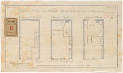 575 Calque op linnen met plattegrond van de eerste en tweede verdieping van het huis aan de Delftschevaart wijk 7 nr. ...