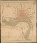 618a Gesteendrukte plattegrond van Rotterdam door H.C.T. van de Wall, waarop is aangegeven de richting van een ...