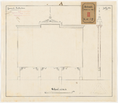 627-1 Twee calques op linnen der tekening van de voorgestelde oprichting van Aanplakborden. Gemerkt A en B. [Blad A]