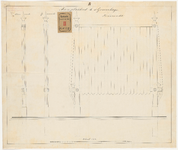 627-2 Twee calques op linnen der tekening van de voorgestelde oprichting van Aanplakborden. Gemerkt A en B. [Blad B]