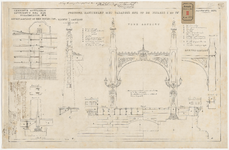 662-6 Zeven calques op linnen der tekeningen van de bovenbouw van de Willemsbrug. Gemerkt No. 1 - 7. [Blad 6]