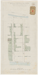 684d-2 Twee calques op linnen van het situatieplan van percelen gemeentegrond aan de van Oldenbarneveltstraat en de ...
