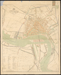 779a Gesteendrukte Plattegrond van Rotterdam waarop met rode stippellijnen is aangeduid, wat zou moeten worden gebracht ...