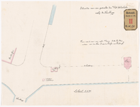 791 Calque op linnen der situatie van een gedeelte der West Schiekade nabij de Heulbrug met aanduiding van het te ...
