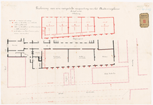 802c-1 Calque op linnen van de plattegronden van het Academiegebouw en een voorgestelde uitbreiding. De bestemming van ...