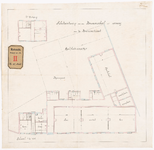 810b Ontwerptekening met plattegrond van de inrichting van de bewaarschool met woning aan de Boezemstraat, die gebouwd ...