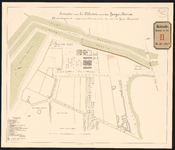 827a Gesteendrukte kaart van het slachthuis aan de Hoge Boezemdijk en omgeving, met daarbij ingetekend de voorgenomen ...