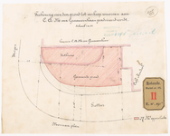 891a Calque op linnen met de tekening van de grond waarvan aan C.A.M. van Grauwenhaan geadviseerd wordt het te verkopen.