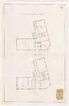 893 Calque op linnen met een ontwerptekening van het Administratiegebouw aan de Stieltjesstraat. Begane grond en 1e ...