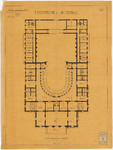 907-3 Calques op papier van het plan voor de gasleidingaanleg in de Schouwburg aan de Aert van Nesstraat. Zes calques. ...