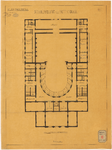 907-4 Calques op papier van het plan voor de gasleidingaanleg in de Schouwburg aan de Aert van Nesstraat. Zes calques. ...