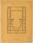 907-6 Calques op papier van het plan voor de gasleidingaanleg in de Schouwburg aan de Aert van Nesstraat. Zes calques. ...