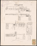 917-2 Gesteendrukte tekening voor de vernieuwing van de Spanjaardsbrug met doorsnede van de brug en het mechanisme. In ...