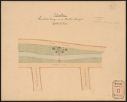 933-1 Plattegrond van de Westersingel met een getekend plan van een rustieke brug. Twee bladen. [Blad 1]