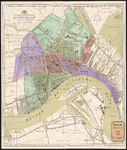 938b_1_1 Gesteendrukte kaart van Rotterdam, een bestaande kaart, waarop de nieuwe wijkverdeling voor de geneeskundigen ...