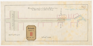 A-61 Calque op linnen van de tekening van de aangeboden grond in de Eendrachtslaan door de weduwe J. Kok en de weduwe ...