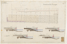 E-53-1 Calques op linnen der tekeningen van de loswal aan het Boerengat.