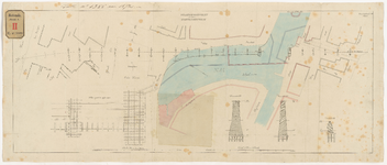 F-148 Gesteendrukte kaart van een gedeelte van de Staatsspoorweg door Rotterdam, waarop is aangewezen de door de ...