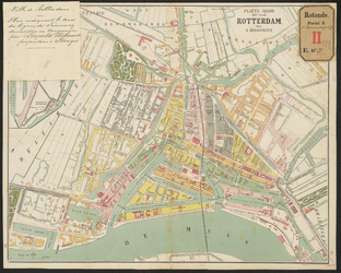 F-299 Gesteendrukte plattegrond van Rotterdam door A. Braakensiek, overgelegd bij de aanvraag om concessie voor een ...
