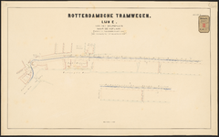 F-316 Twee bladen met een plattegrond voor de aan te leggen tramlijn E van het Beusplein naar de Hoflaan in opdracht ...