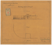 F-378 Calque op papier van de tekening van het wachthuisje, nabij de Coolsingel van de tramlijn Rotterdam, Delfshaven ...