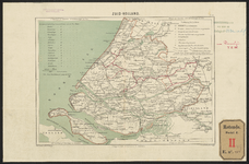 F-417 Twee gesteendrukte tekeningen van de provincie Zuid-Holland en de gemeente Rotterdam, waarop aangegeven is, een ...