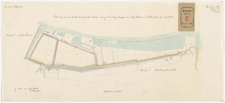 G-114 Calque op linnen der tekening van gedeelten van Charlois en Katendrecht waarop de te leggen bruggen van N.J. ...