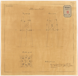 G-186 Calque op linnen van de tekening van een steunstoel; als toelichting bij een begroting van kosten voor palen in ...