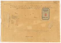 G-210 Calque op papier van de tekening van de grond achter de Strekdam te Katendrecht, waarop een vak van 3000 ...