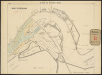 G-213a-2 Kaart met aanduiding van de rivier de Nieuwe Maas en de te leggen Strekdam en te maken boord van het dok met ...