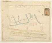 J-37 Calque op linnen der kaart van een gedeelte van Schielands Hoge Zeedijk te Kralingen met aanduiding van de grond ...