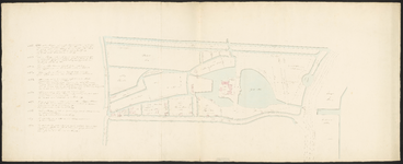 J-4 Kopie van een kaart van de gronden en tuinen van het Slot Honingen te Kralingen, zoals die door de Stad Rotterdam ...