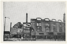 PBK-1205 Puinresten na het bombardement van 14 mei 1940.Café-restaurant Pschorr aan de Coolsingel uit het noord-westen ...