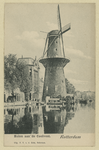 PBK-1436 Gezicht op de Coolsingel met het pontje, op nummer 82 korenmolen De Hoop, tot het jaar 1911 was de naam De ...