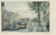 PBK-1845 De Raambrug over de Delftsevaart met op de achtergrond huizen aan het Haagseveer, uit het zuidoosten gezien.